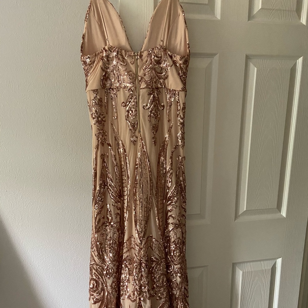 Fashion Nova Rose Gold Formal Dress - Picture 6 of 9